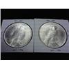 Image 2 : 1922 & 23 PEACE SILVER DOLLARS (UNC)