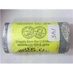 US MINT $25 ROLL OF 2000-D SACAGAWEA DOLLARS (UNC)