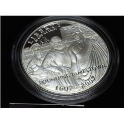 2007 JAMESTOWN SILVER DOLLAR PROOF