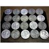 Image 1 : ROLL OF 20 ASSORTED WALKING LIBERTY HALF DOLLARS