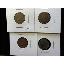 1858 (SMALL LETTER) FLYING EAGLE & 1865, 94 & 01