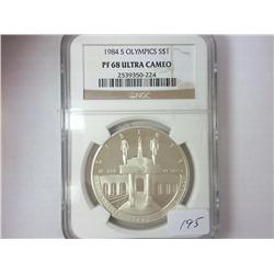 1984-S OLYMPICS SILVER DOLLAR NGC PF68 ULTRA CAMEO