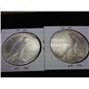 Image 2 : 1922 & 25 PEACE SILVER DOLLARS (UNC)