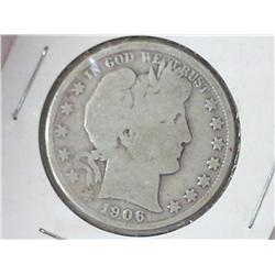 1906-S BARBER HALF DOLLAR