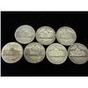 Image 2 : 7 ASSORTED 35% SILVER JEFFERSON WAR NICKELS