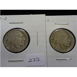 1917-S & 18-S BUFFALO NICKELS