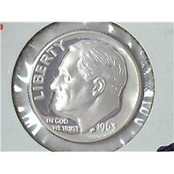 1963 ROOSEVELT DIME SILVER PROOF