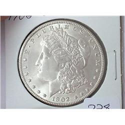 1902-O MORGAN SILVER DOLLAR (UNC)