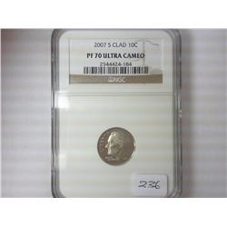 2007-S ROOSEVELT DIME NGC PF70 ULTRA CAMEO