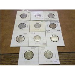 3-1939, 1-39-D & 7-39-S JEFFERSON NICKELS