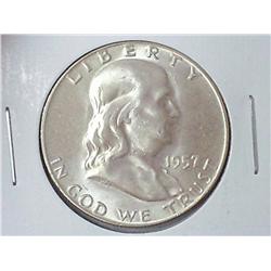 1957-D FRANKLIN HALF DOLLAR (UNC)