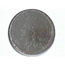 1883 INDIAN HEAD CENT (EXTRA FINE) CORROSION