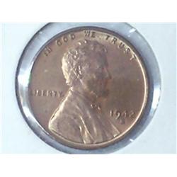 1942-S LINCOLN CENT (UNC) RED