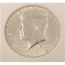 1964 Kennedy Silver Half Dollar Sample Slabbed NGC