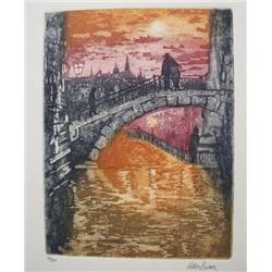 Lovers By Peter Dunn-Signed and Numbered Etching