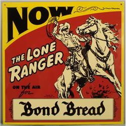 Lone Ranger Bond Bread Tin Repro Radio Advertising Sign