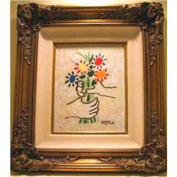 Bouquet by Picasso Done By Max Karp Enamel On Copper