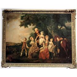 Englis school - end XVIII century - Family group