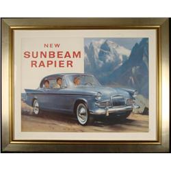 Sunbeam Rapier Vintage Car Advertising Poster 1960s