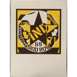 Robert Indiana Art Print Self Portrait 69 Skid Row