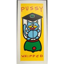 MARCO Pop Art LE Funny Cat Print PUSSY WHIPPED Yellow