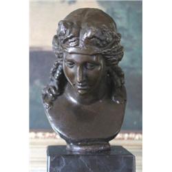 Beautiful Female Bust Bronze Sculpture After Fix Mass