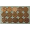 Image 2 : 15 Diff Indian Head Penny Cents Dates 1880-1908