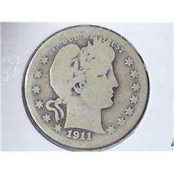 1911-S BARBER QUARTER