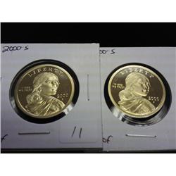 2-2000-S SACAGAWEA DOLLARS (GEM PROOF)