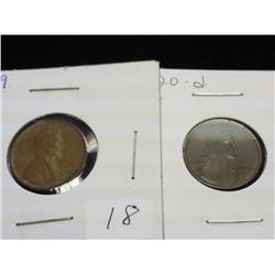 1919 & 1920-D LINCOLN CENTS (UNC)