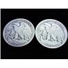 Image 2 : 1943-P/S WALKING LIBERTY HALF DOLLARS 2 COINS