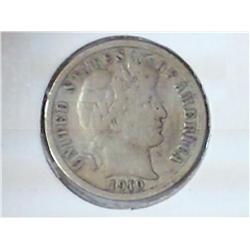 1910-S BARBER DIME (VERY GOOD)