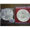 Image 1 : 1996 & 2001 AMERICAN SILVER EAGLES (UNC)