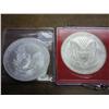Image 2 : 1996 & 2001 AMERICAN SILVER EAGLES (UNC)