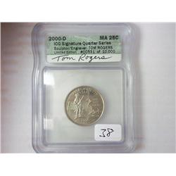 2000-D MASSACHUSETTS QUARTER ICG SIGNATURE SERIES