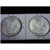 Image 2 : 2-1887 MORGAN SILVER DOLLARS BOTH UNC 1 TONED