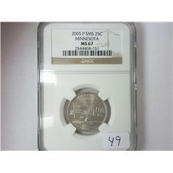 2005-P SMS MN QUARTER NGC MS67
