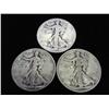 Image 1 : 1934, 34 & 36 WALKING LIBERTY HALF DOLLARS 3 COINS