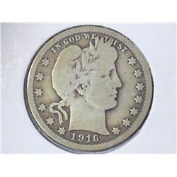 1916 BARBER QUARTER (VERY GOOD)