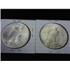 Image 2 : 1922 (UNC) & 24-S PEACE SILVER DOLLARS (AU)
