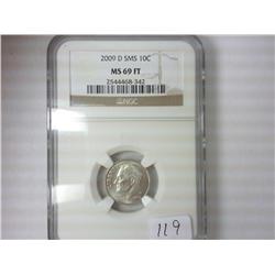 2009-D SMS ROOSEVELT DIME NGC MS69FT