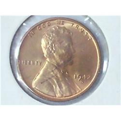 1942-S LINCOLN CENT RED UNC