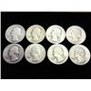 8-ASSORTED 1930'S & 40'S WASH. SILVER QUARTERS