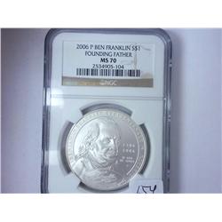 2006-P FRANKLIN "FOUNDING FATHER" SILVER DOLLAR