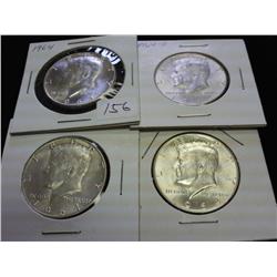 1964 & 64-D SILVER KENNEDY HALF DOLLARS (UNC)