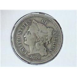 1870 THREE CENT PIECE (NICKEL)