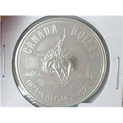 1975 CANADA SILVER DOLLAR (UNC) PVC