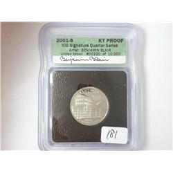 2001-S KENTUCKY QUARTER ICG PROOF SIGNATURE SERIES