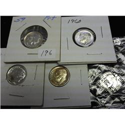 1959, 60, 62, 63 & 64 ROOSEVELT DIMES PROOF