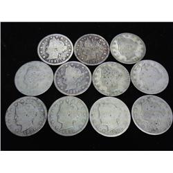 11-1891 LIBERTY "V" NICKELS